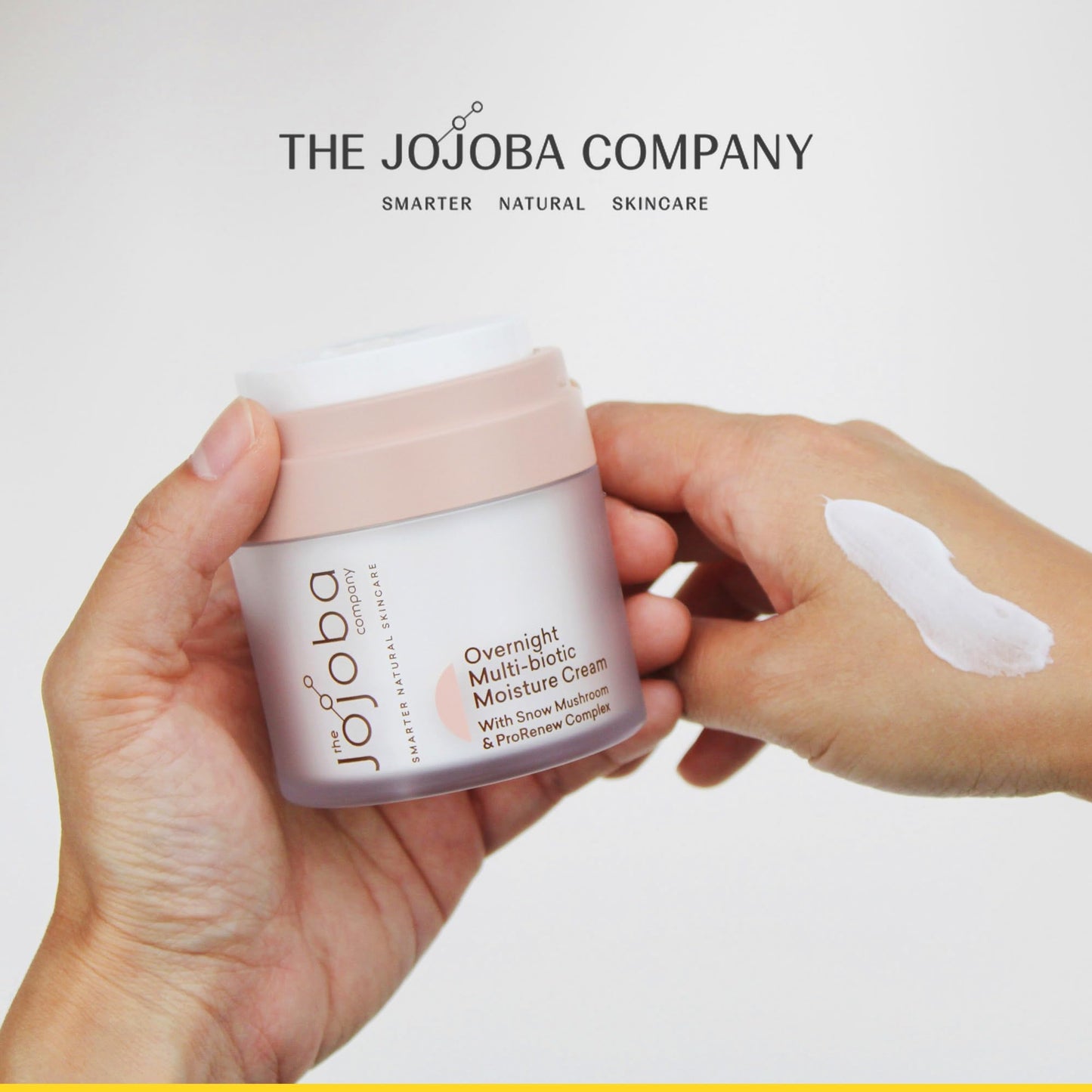 The Jojoba Company Overnight Multi-Biotic Moisture Cream with Snow Mushroom & ProRenew Complex - Hydrating Night Cream for Dry, Sensitive Skin - Nourishing, Lightweight