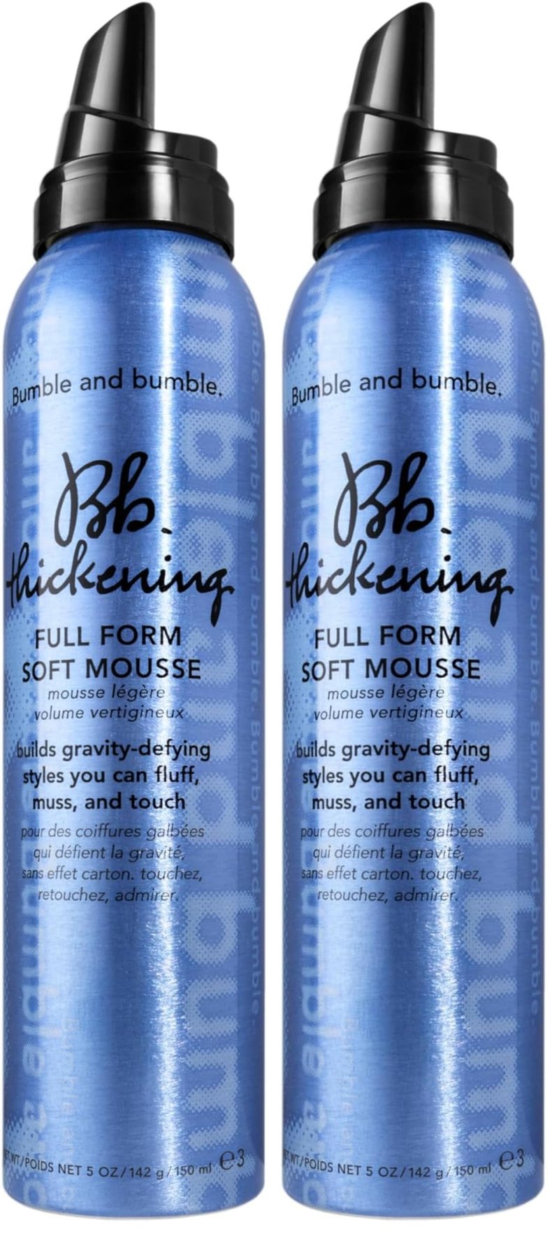 Bumble and bumble. Thickening Full Form Soft Hair Mousse | Volumizing Mousse Adds Heat Protection and Soft Hold | Anti Frizz | For Fine to Medium Straight, Wavy Hair Types, 5 Ounce (Pack of 2)
