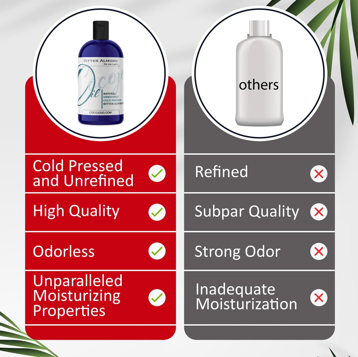 cocojojo Pure Bitter Almond 16 oz 1 pint Oil Unrefined Cold Pressed Extra Virgin All Natural Perfect for Hair Face Skin Nails