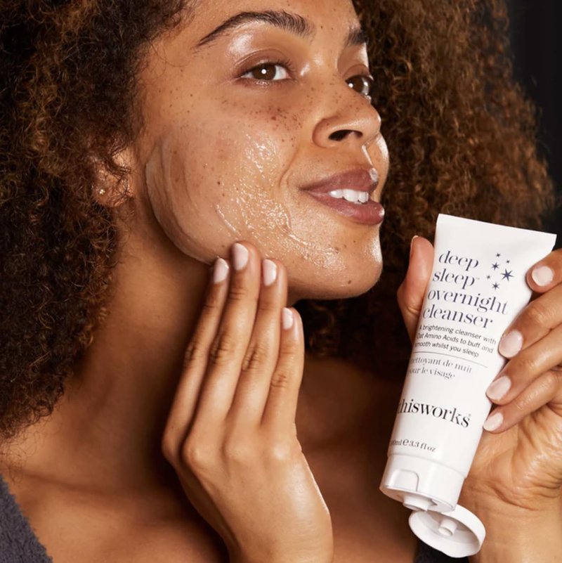 This Works Deep Sleep Overnight Cleanser, with Oat Amino Acids & Hyaluronic Acid to Gently Exfoliate & Rehydrate, 100ml