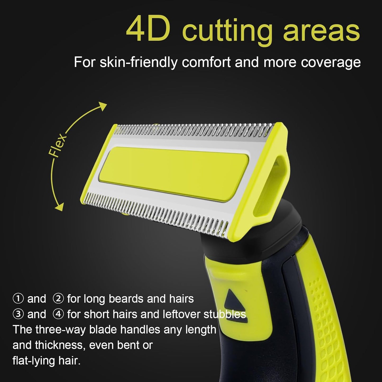 Norelco Electric Shaver Replacement Heads - Compatible with OneBlade QP14xx, QP25xx, QP26xx | 4 Pack