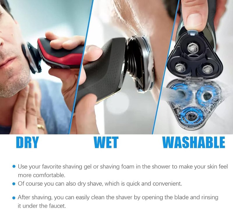 SH50 Replacement Shaver Heads Compatible with Philips Norelco Series 5000 (S5xxx) Electric Razors,SH50 Blades Compatible with Philips Norelco Series 5000 Replacement Heads