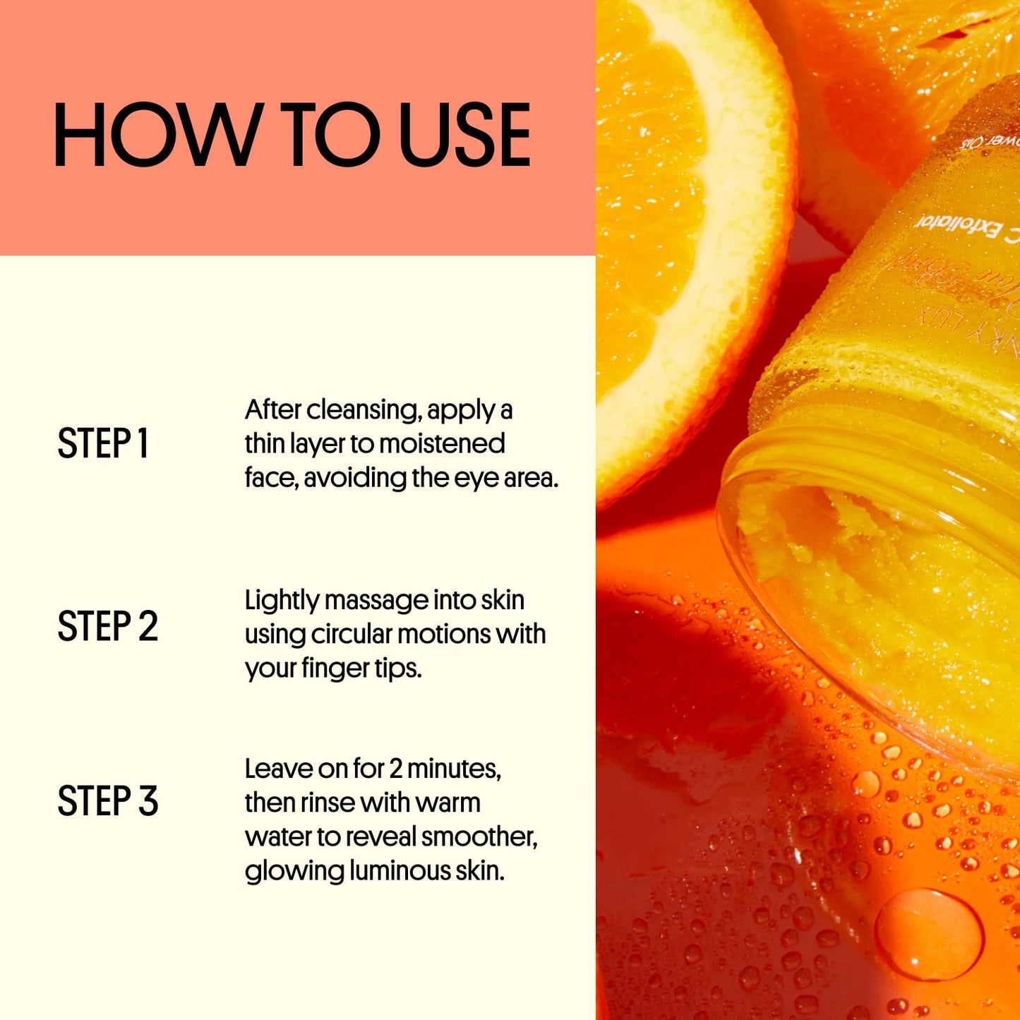 Winky Lux Orange You Bright Exfoliator – Infused with Vitamin C & Lactic Acid, Brightens, Boosts Cell Turnover & Smooths Texture, Leaves Skin Glowing, Radiant & Fresh with Citrus Scent