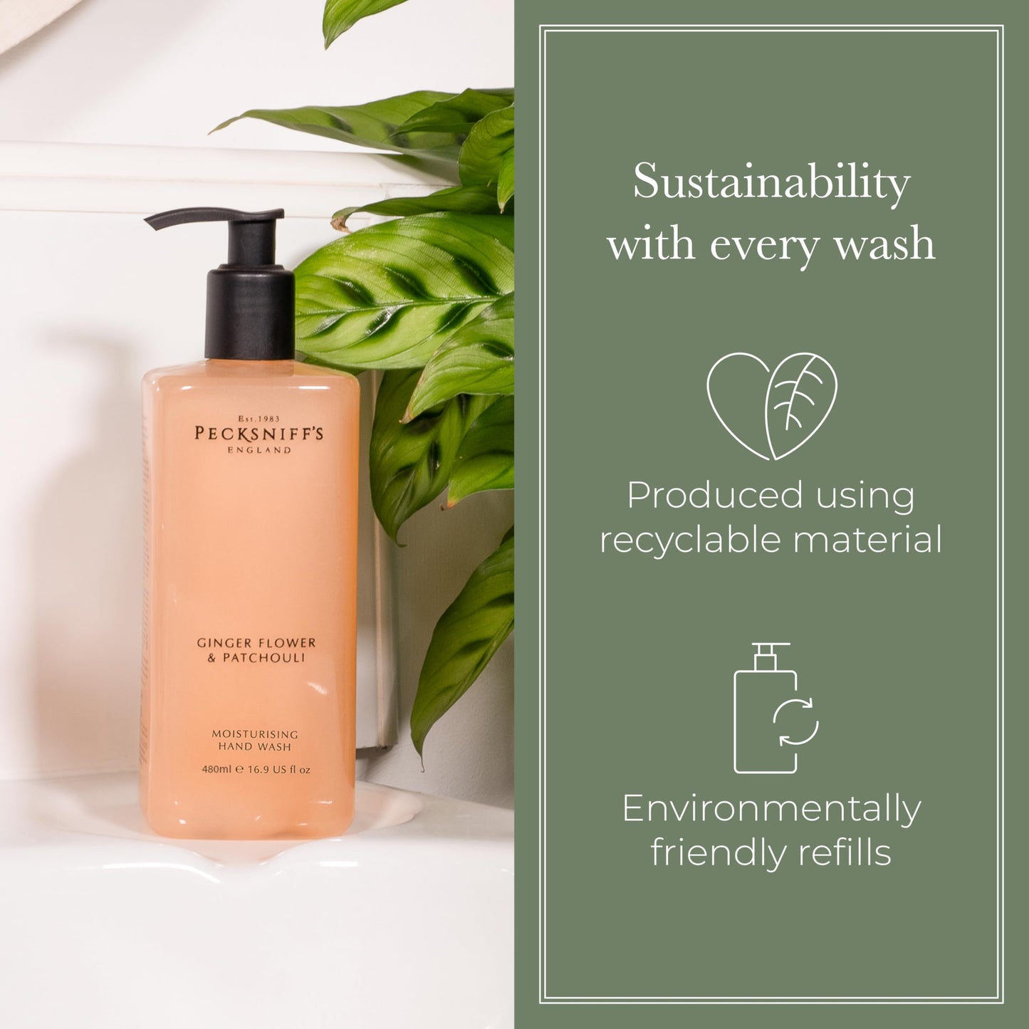 Pecksniff's Ginger Flower and Patchouli Hand Wash 480ml/16.2 fl/oz