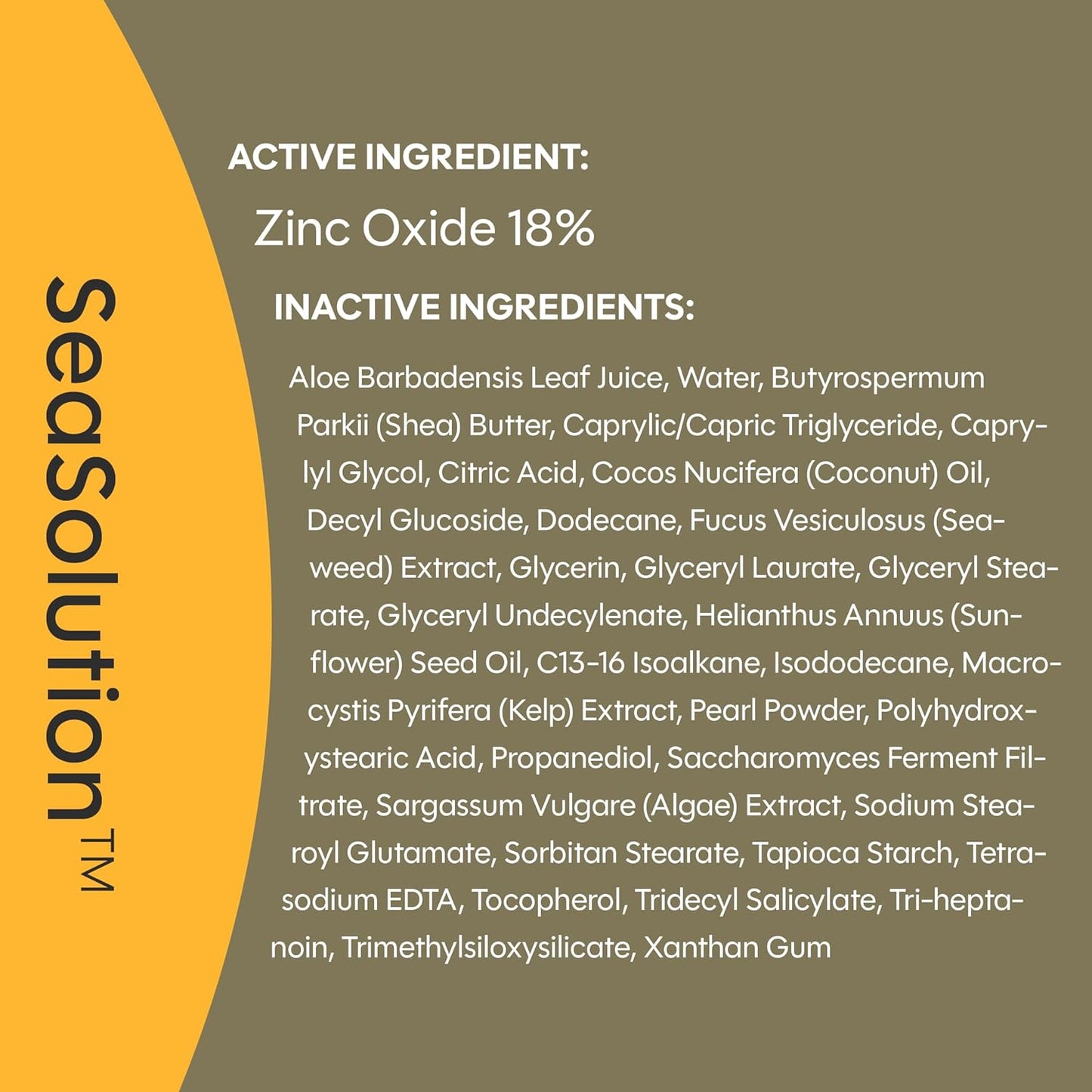 Mineral Sunscreen SPF 50 - Broad Spectrum Zinc Oxide for Face & Body | Lightweight Formula with SeaSolution™, 3.4 oz