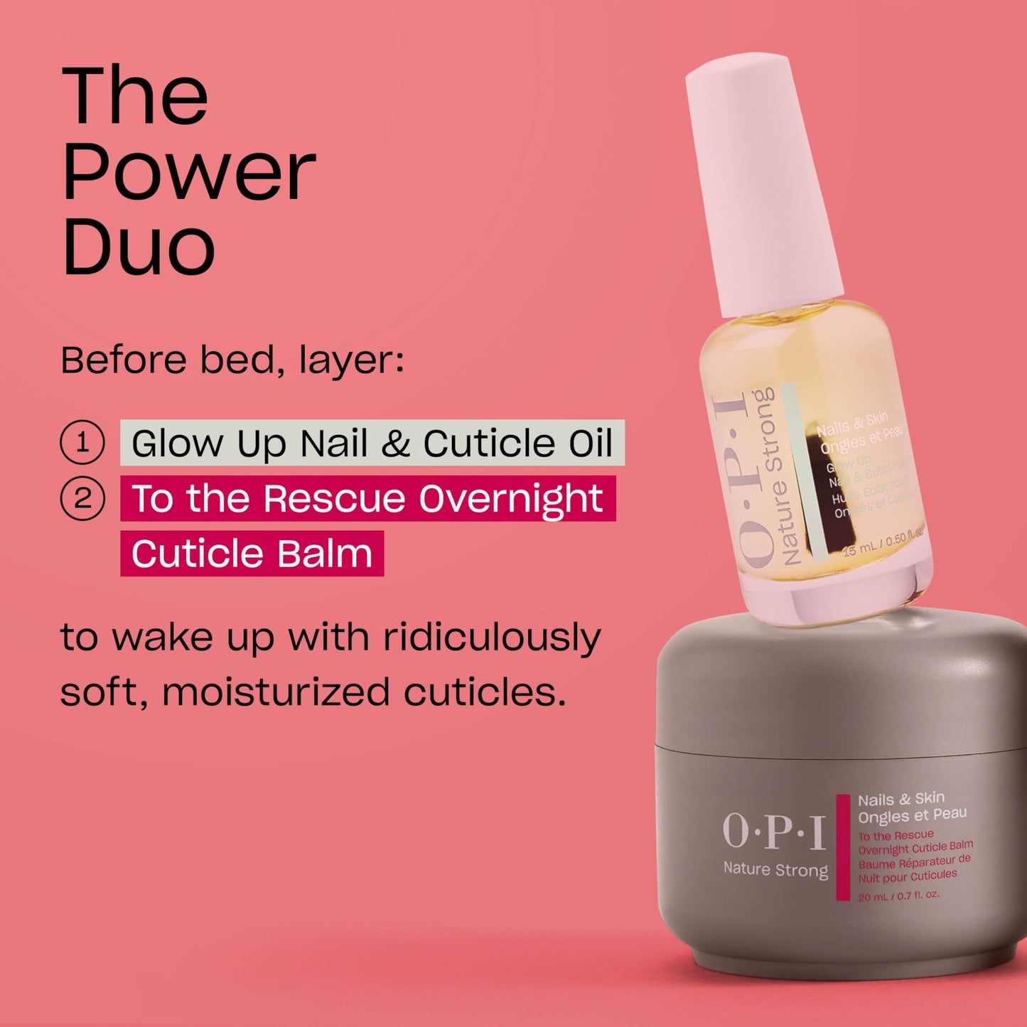 OPI Nature Strong Nails & Skin - Glow Up Nail & Cuticle Oil with Dropper | Lightweight, Nourishing Natural Oil Blend Moisturizes Dry Cuticles | Enriched with Vitamin E | 1.0 Fl Oz | 30 mL
