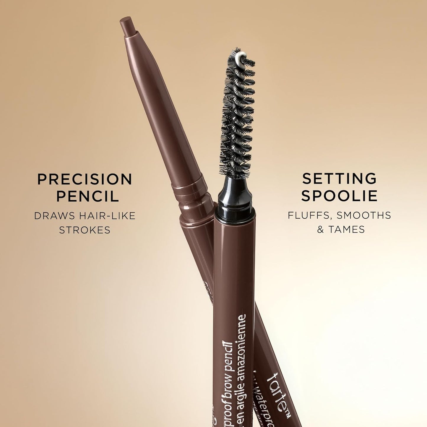 Tarte Amazonian Clay Waterproof Brow Pencil - Shape, Define & Fill Brows | Nourishing Vitamin E, Vegan & Cruelty-Free