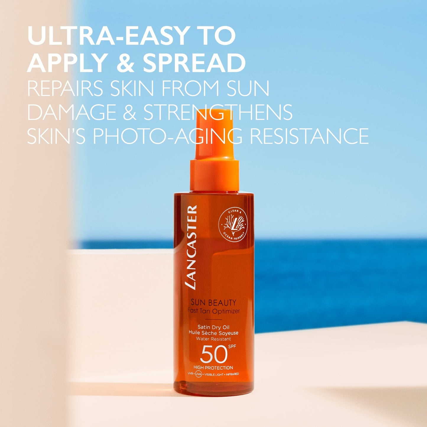 Lancaster Sun Beauty Satin Sheen Oil Fast Tan Optimizer SPF 30, Suncare & Bronzers Body, 5 Fl Oz