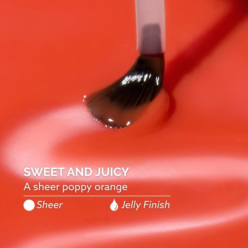 Dazzle Dry Nail Lacquer - Sweet & Juicy Sheer Poppy Orange | 0.5 fl oz Jelly Finish