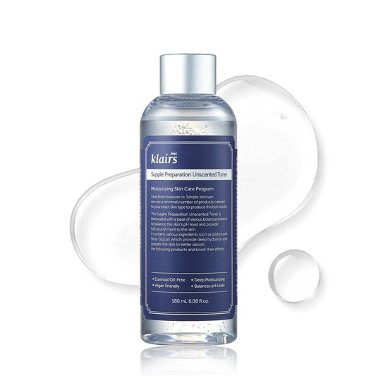 DearKlairs Unscented Toner | Non-Irritation for Sensitive Skin, Instant Soothing, Skin Flooding & Layering, Hyaluronic Acid, Korean Skin Care, Vegan, Essential Oil Free, 6.08 fl oz
