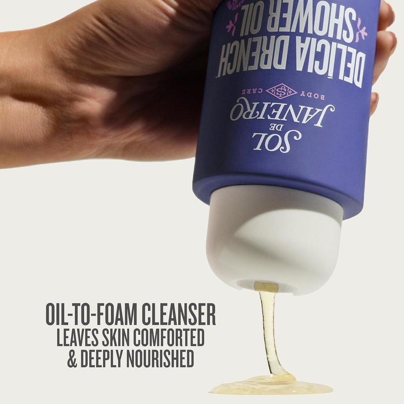 Delicia Drench Shower Oil - Deeply Nourishing Body Wash for Soft, Hydrated Skin