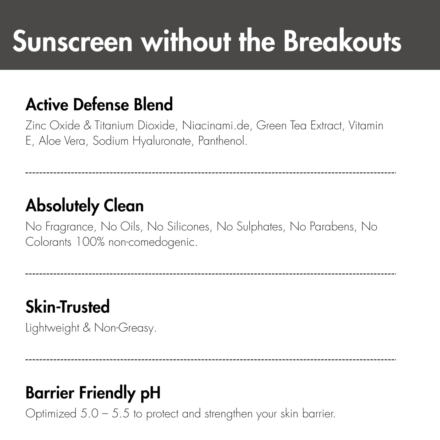 Acne Commander Mineral SPF 50 Face Sunscreen for Acne-Prone & Sensitive Skin — Zinc Oxide, Non-Comedogenic, No White Cast — Non-Tinted, Broad Spectrum, Fragrance-Free, Lightweight Daily, ~52g