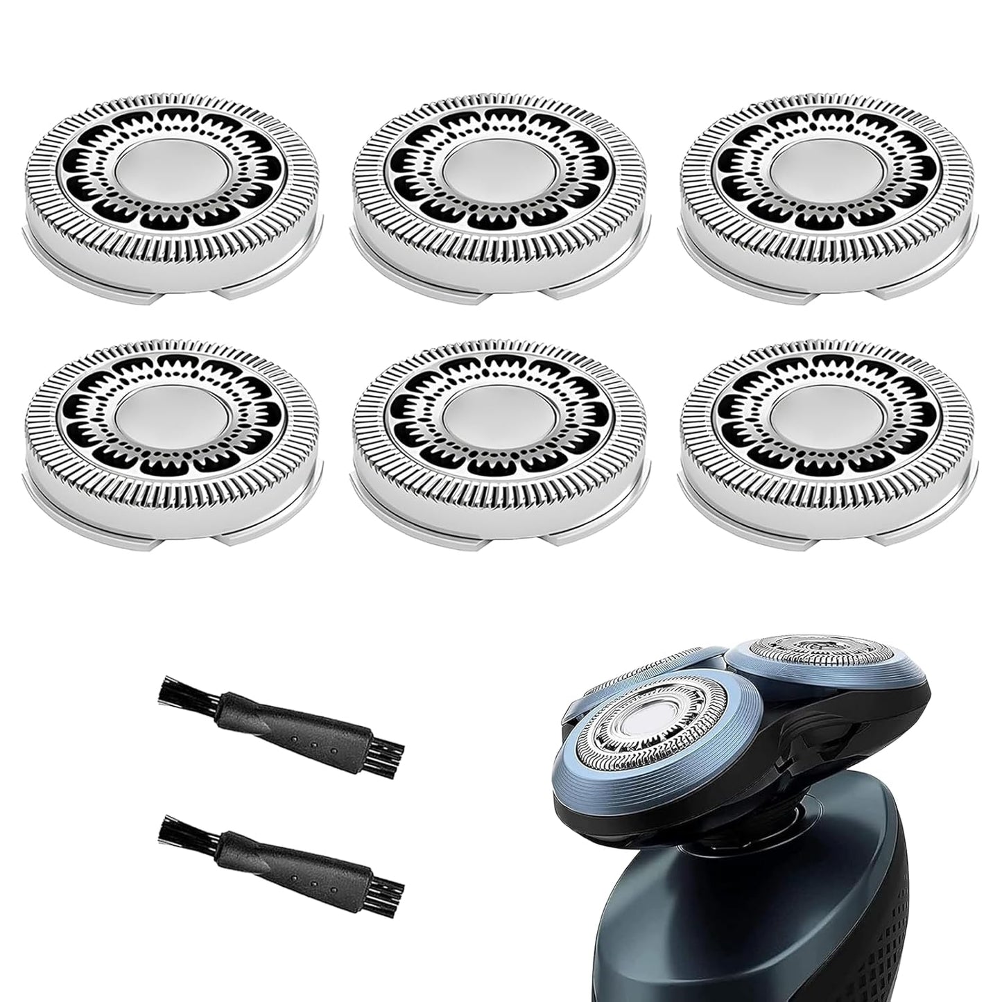 Philips Norelco SH60 Replacement Heads - Compatible Blades for Series 6000 Shavers | 6 Pack