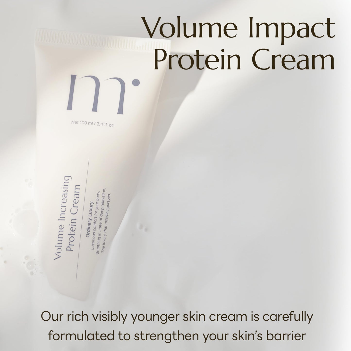 molvany Face Moisturizing Volume Impact Protein Cream - Korean Skincare Wrinkle Care Cream for Hydration, Elasticity & Volume Impact, 100 ml/3.38 fl. oz.