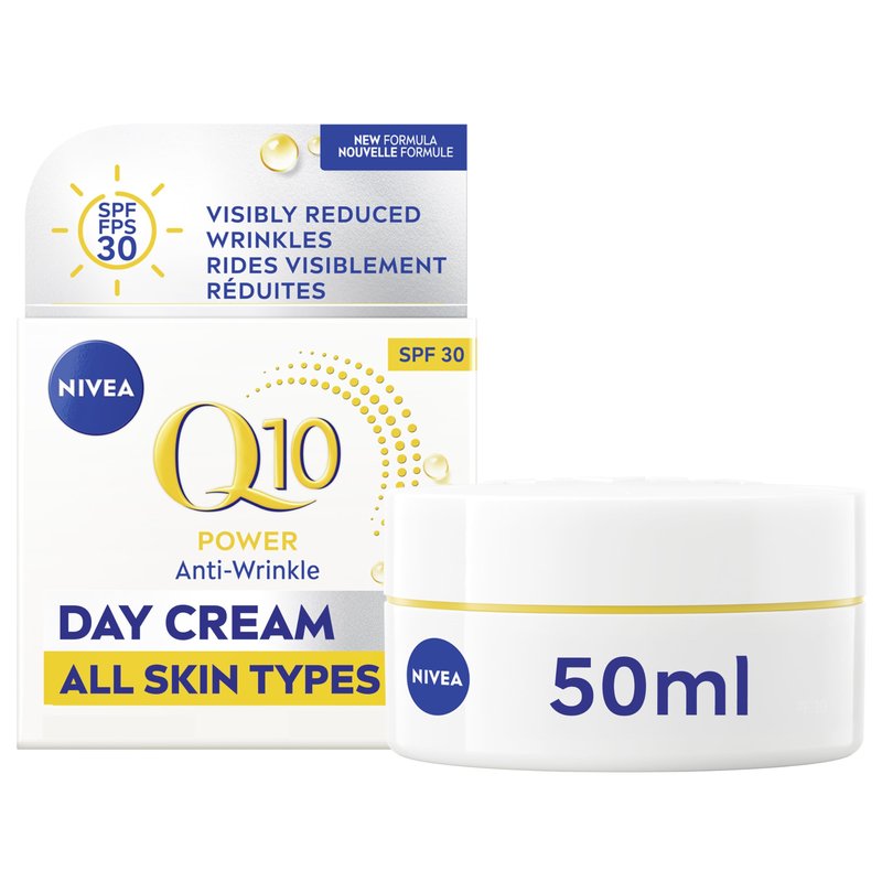 NIVEA Q10 Plus ANTI-WRINKLE with SPF 30 Day Care Cream 50 ml size (1.69 oz)