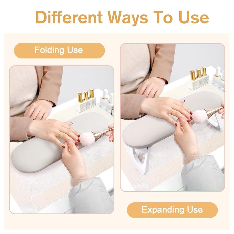 Electric Nail Drill Arm Rest - Foldable PU Leather Cushion for Acrylic Nails | Ergonomic Hand Holder