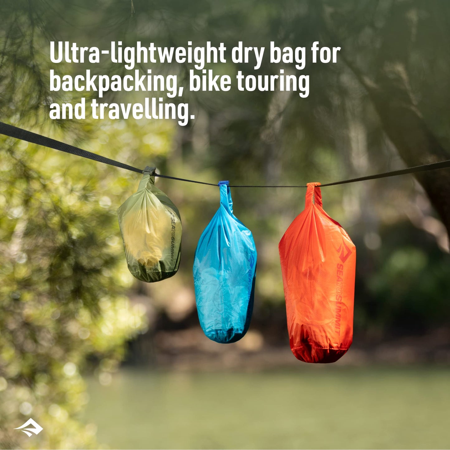 Sea to Summit Ultra-Sil Dry Bag, Ultralight Waterproof Dry Storage, 20 Liter, Atoll Blue