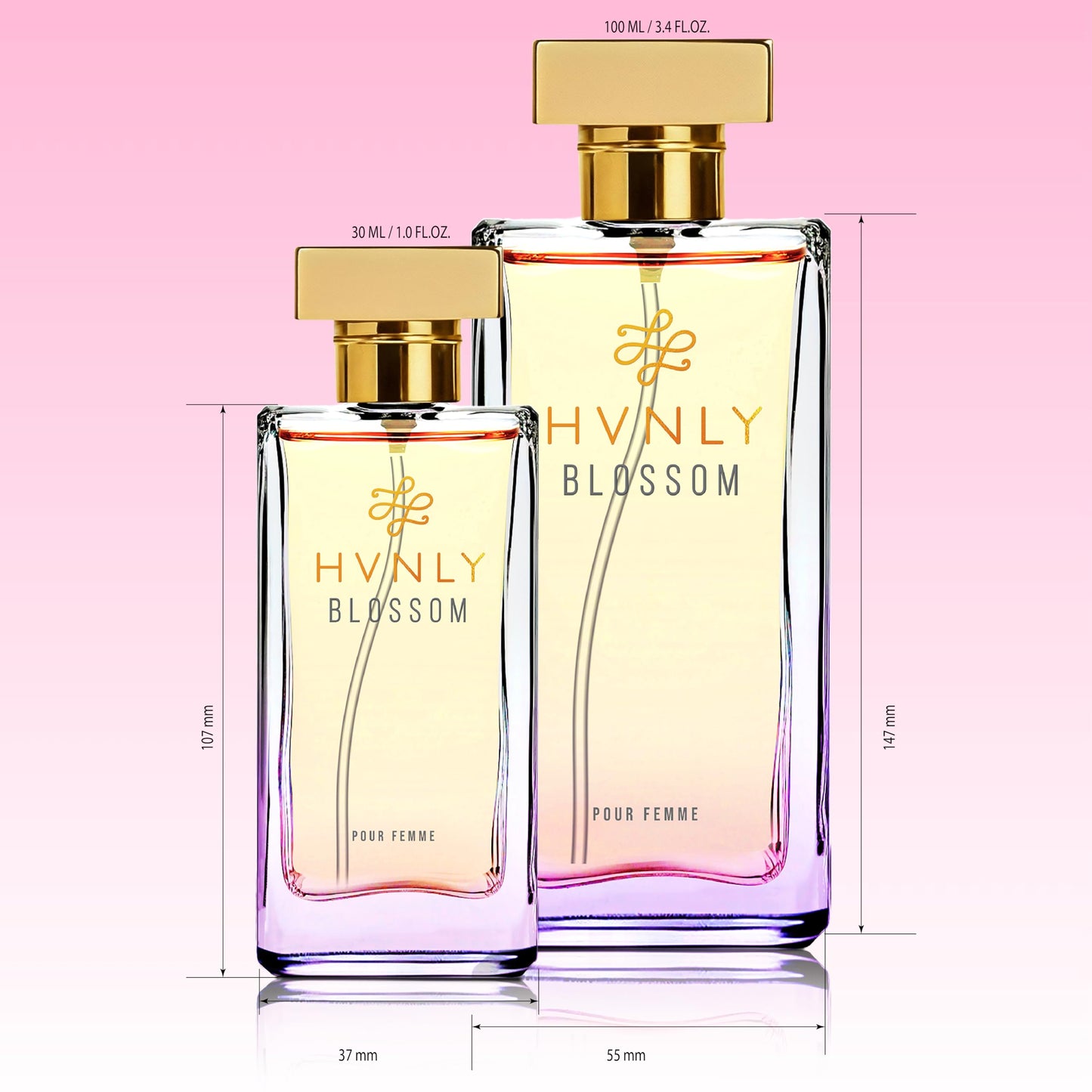 HVNLY Blossom EDP | Perfume For Women | An Ideal Gift | Long Lasting Premium Floral Fragrance | Bergamot, Pink Peppercorn, Patchouli | Best For Office Wear, Daily Wear | 3.4 fl.oz