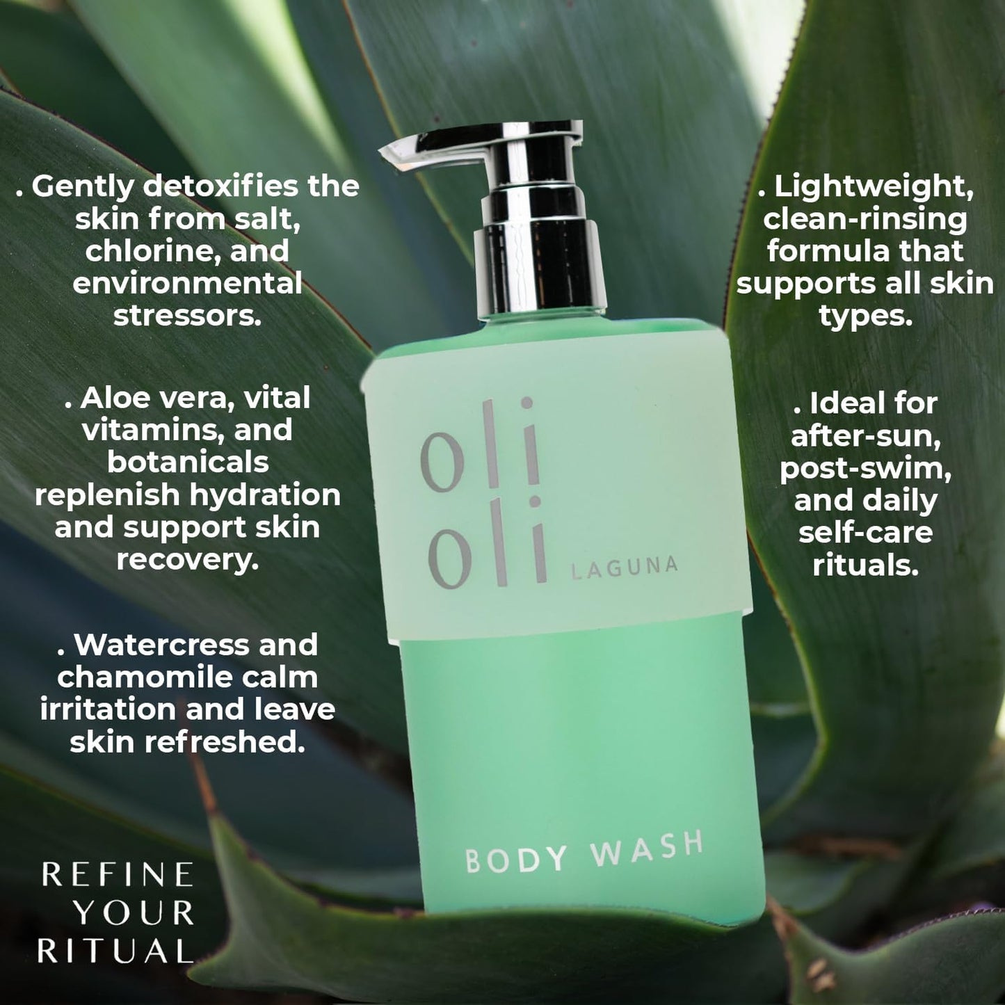 Revitalizing Body Wash - Detoxifying Aloe Vera & Pro-Vitamin B5 | 15.2oz Daily Hydrating Cleanser for All Skin Types