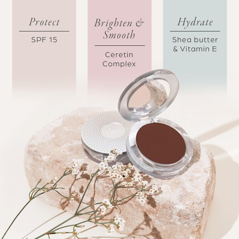 PÜR MINERALS 4-in-1 Pressed Mineral Makeup Powder Foundation with SPF 15 - Concealer & Finishing Compact Pressed Powder for Face - Buildable Medium to Full Coverage Foundation Powder (Truffle)