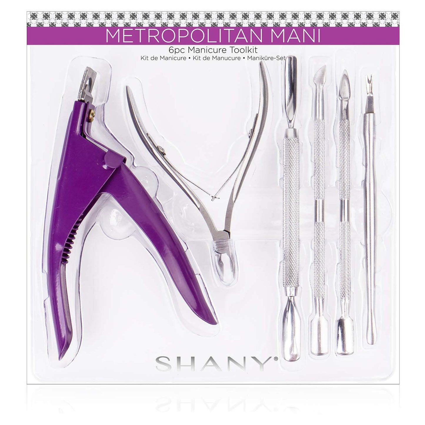 SHANY Premium Stainless Steel Manicure-Pedicure Tool Set - Complete Nail Care Kit with Cuticle Clipper, Edge Cutter & Trimmer