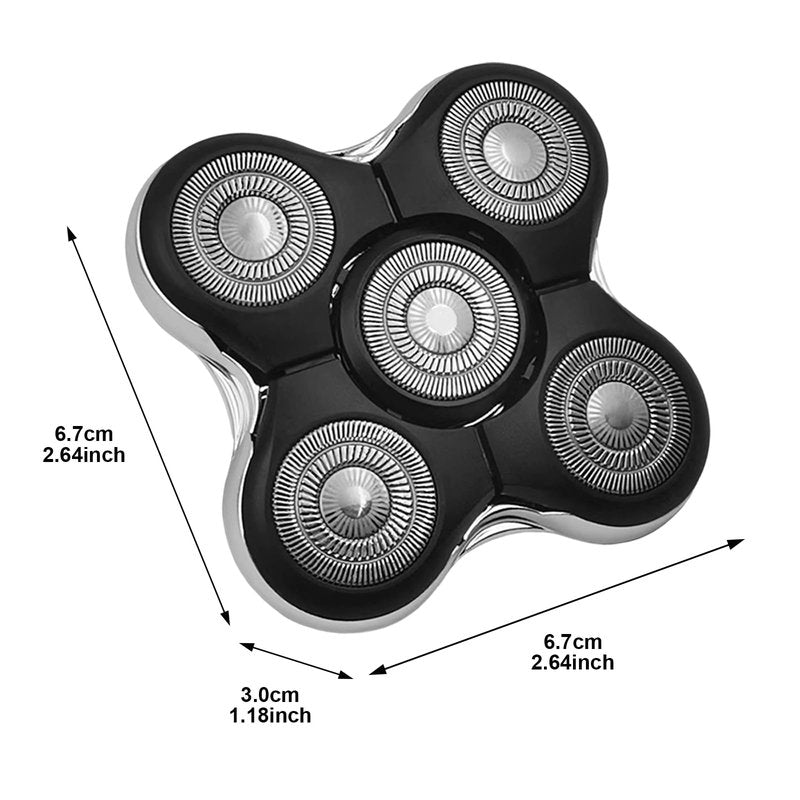 Balder Pro Replacement Head Compatible with remington Balder Pro XR7000 Shaver 5 Blades Replacement Head Compatible with remington Shaver Replacement Heads Precision Electric Shaving for Bald Men-2PCS
