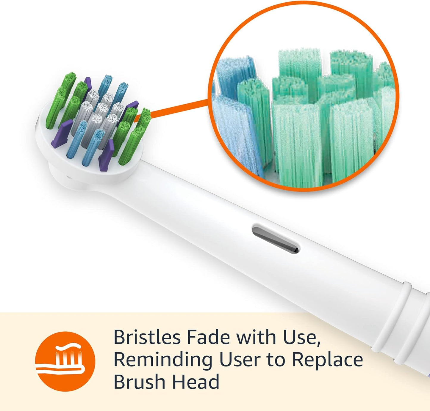 Braun Electric Toothbrush Replacement Brush Heads - Floss-Like Bristles for Plaque Removal | 3 Count, White