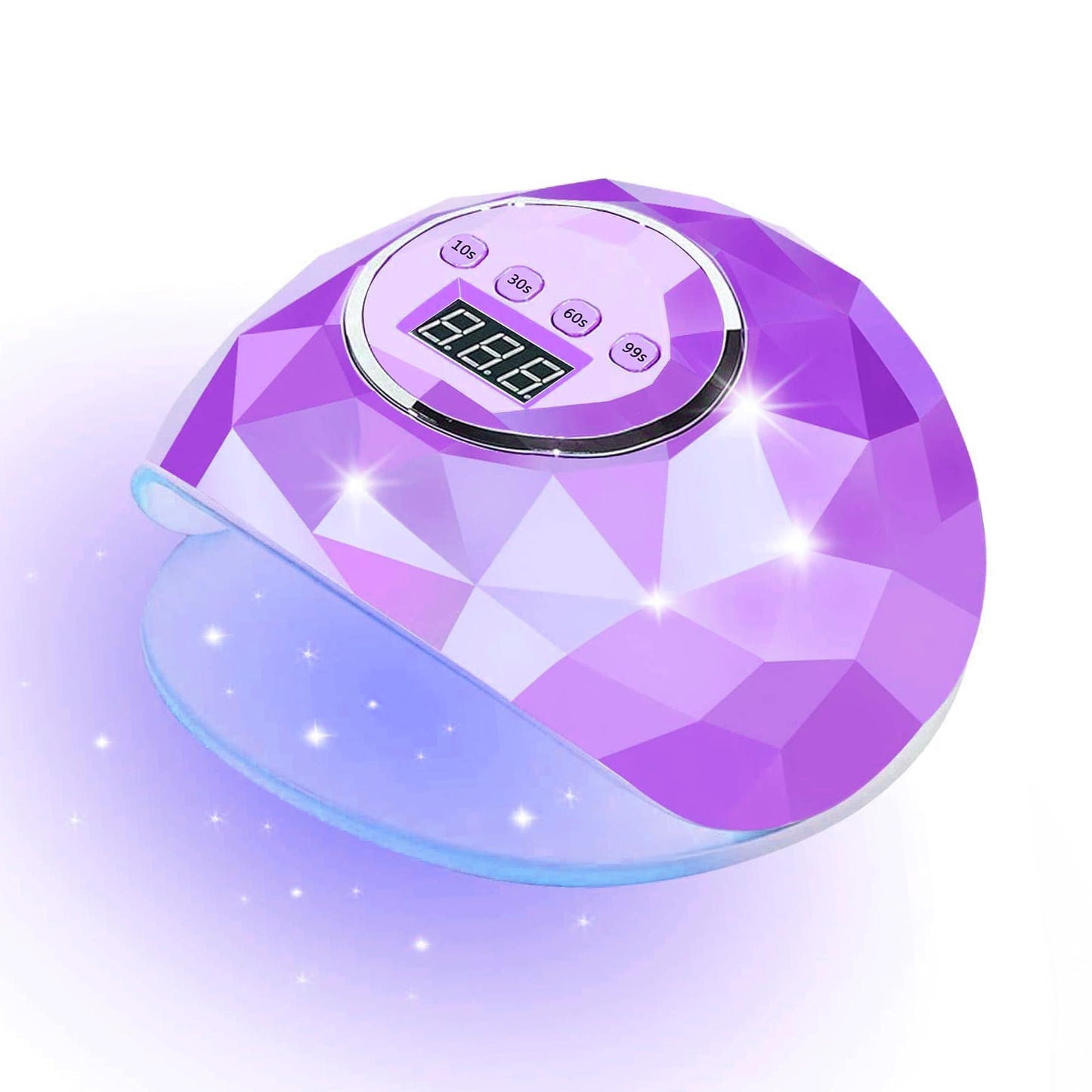AIJIMEI Diamond Purple Nail Lamp Nail Dryer Nail Tools LED Gel Nail Lamp 86W Gel Nail Light Nail Polish Dryer for Professional and Beginner (Purple Diamond)