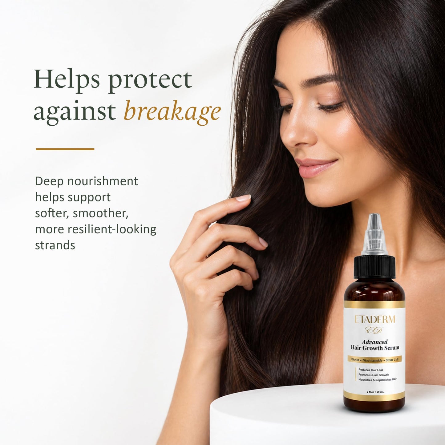 ETADERM Advanced Hair Growth Serum - Hair Growth Oil with Aloe Vera Biotin, Caffeine & Keratin - Hair Oils Stimulates Growth, Moisturizes & Conditions Scalp - Hair Serum for Thicker Fuller Hair 60ml