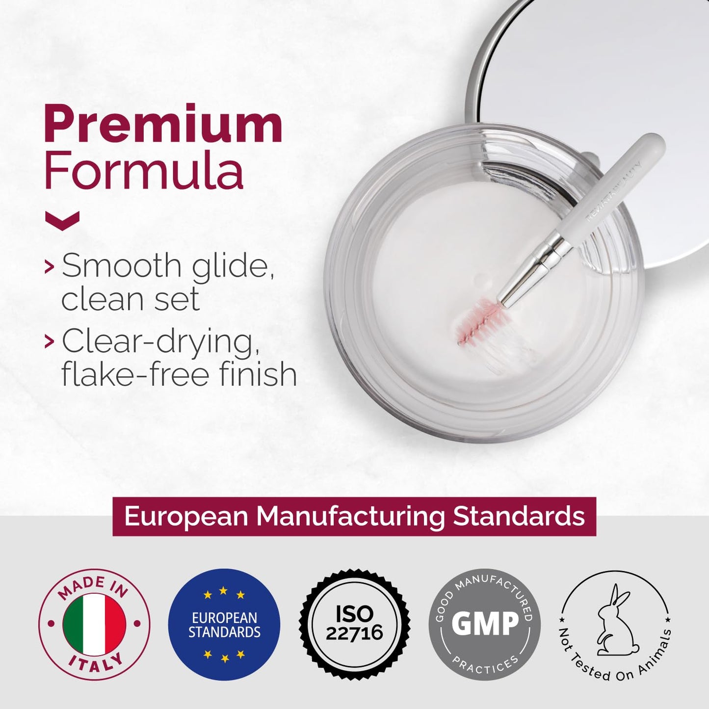 RB RENATA BEAUTY Brow Lift – Clear Brow Wax for Instant Lamination Effect & All-Day Hold – Flake-Free, No White Residue – Includes Mini Brush – 0.406 fl oz (12 mL) – Fluffy, Feathered, Soft Brows Look