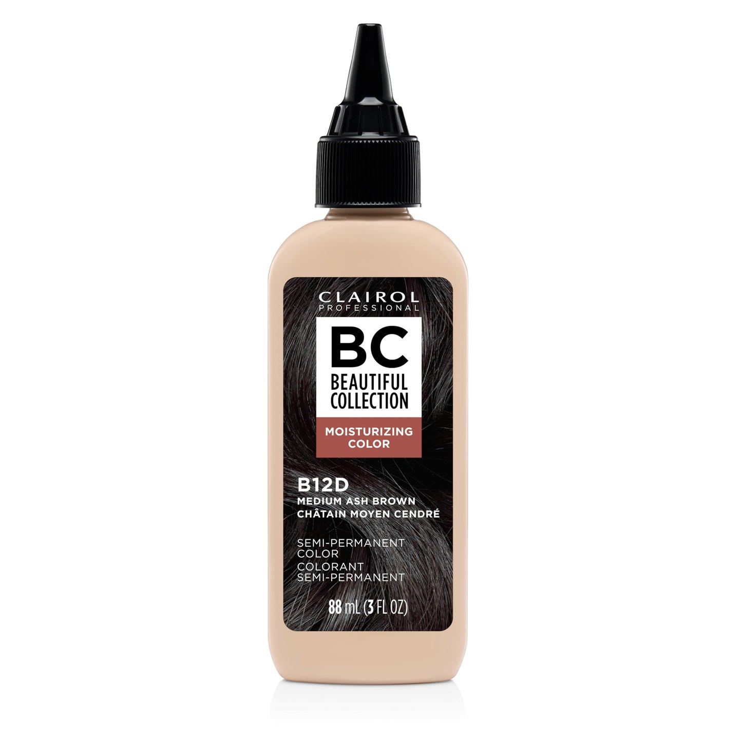 Clairol Professional Beautiful Collection Hair Color, 12D Medium Ash Brown, 3 Fl Oz - Packaging May Vary