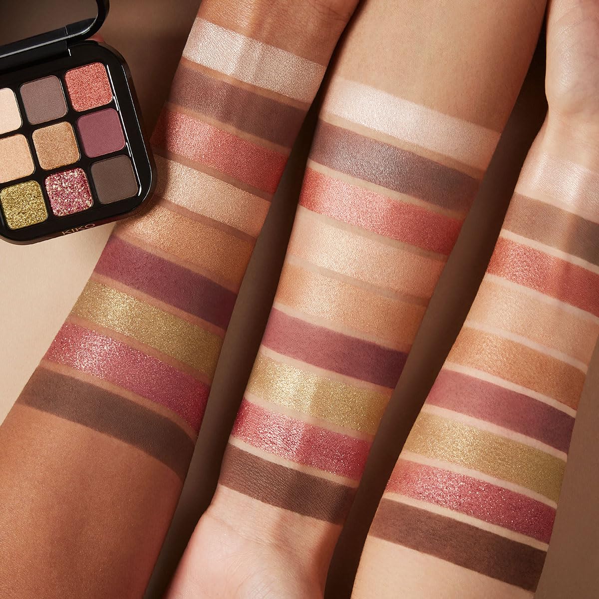 Kiko Milano Glamour Multi Finish Eyeshadow Palette 03 | Palette With 9 Eyeshadows In Different Finishes