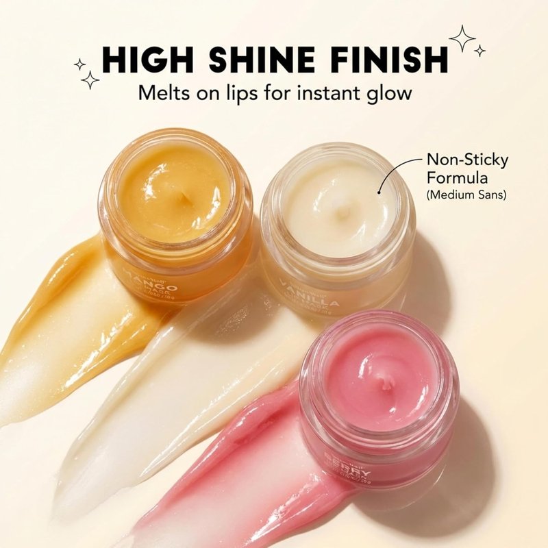 Hydrating Lip Masks Variety Pack - Mango, Vanilla & Berry Scents | Non-Greasy, Softening 0.70 oz (3 Pack)