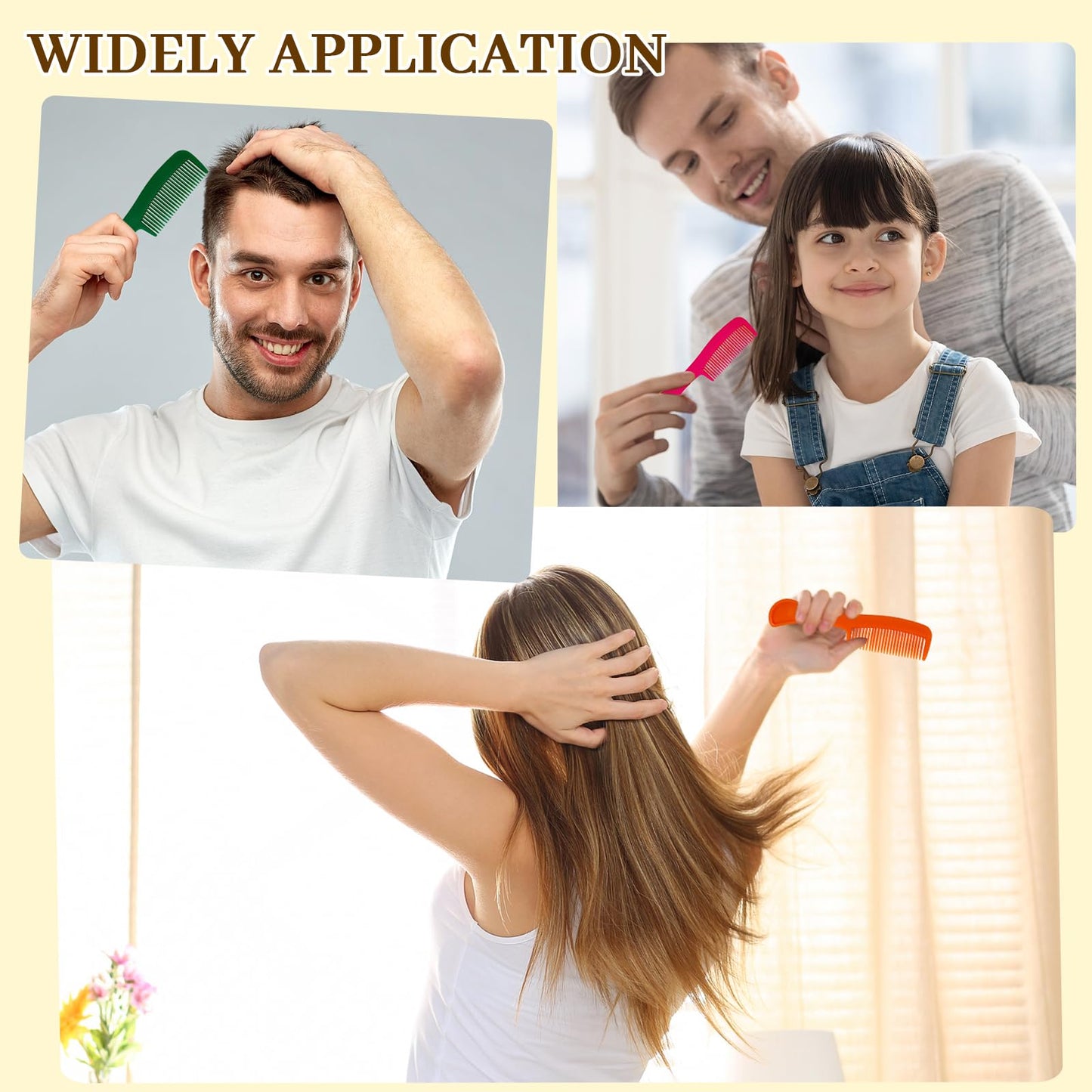 250 pcs Combs In Bulk Individually Wrapped, 4 color Pocket Hair Combs Set for Women, Men and Kids, Colorful Travel Comb Bulk for Airbnb Homeless Hotel Shelter Home Charity