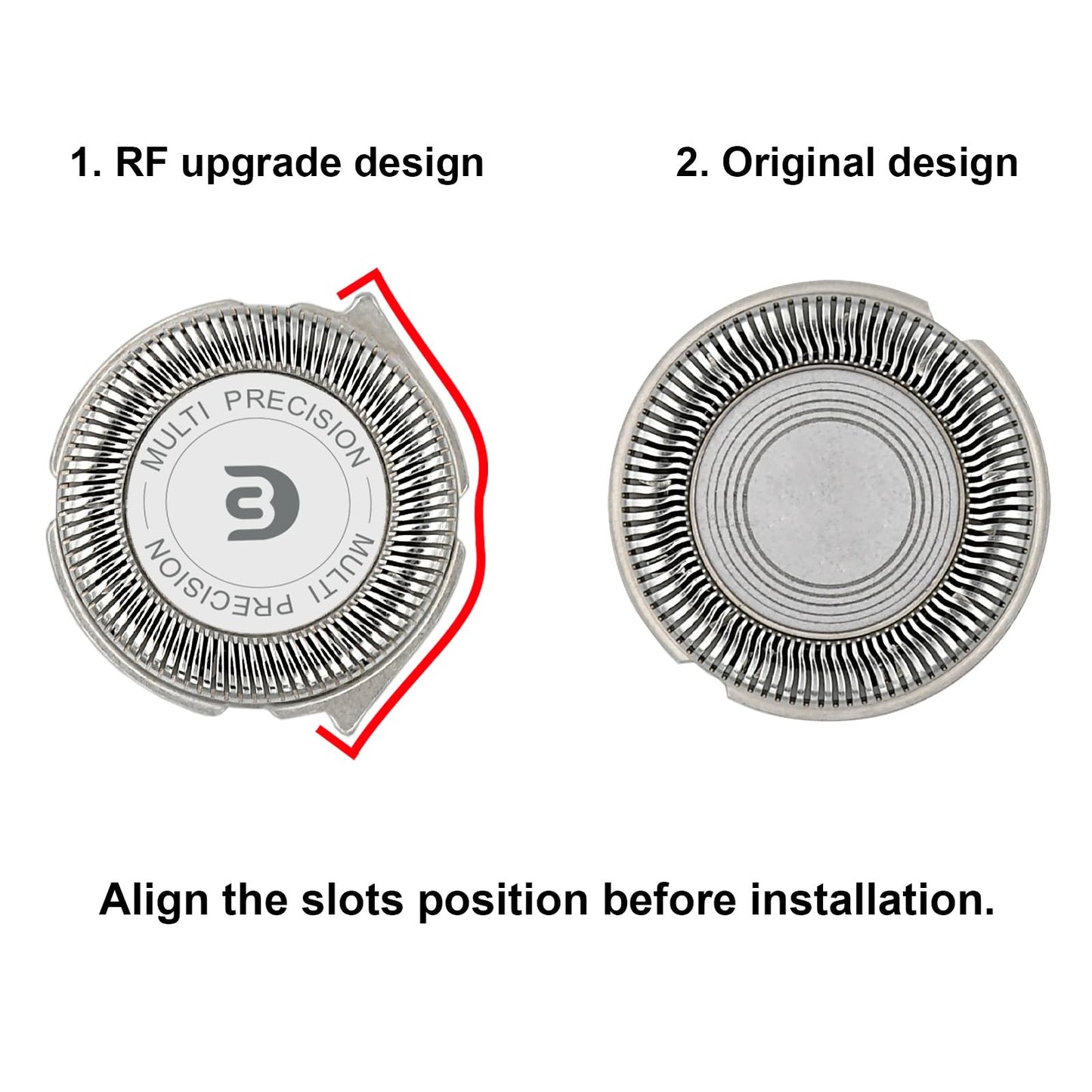 SH30 Replacement Heads for Philips Norelco Shaver Series 3000, 2000, 1000