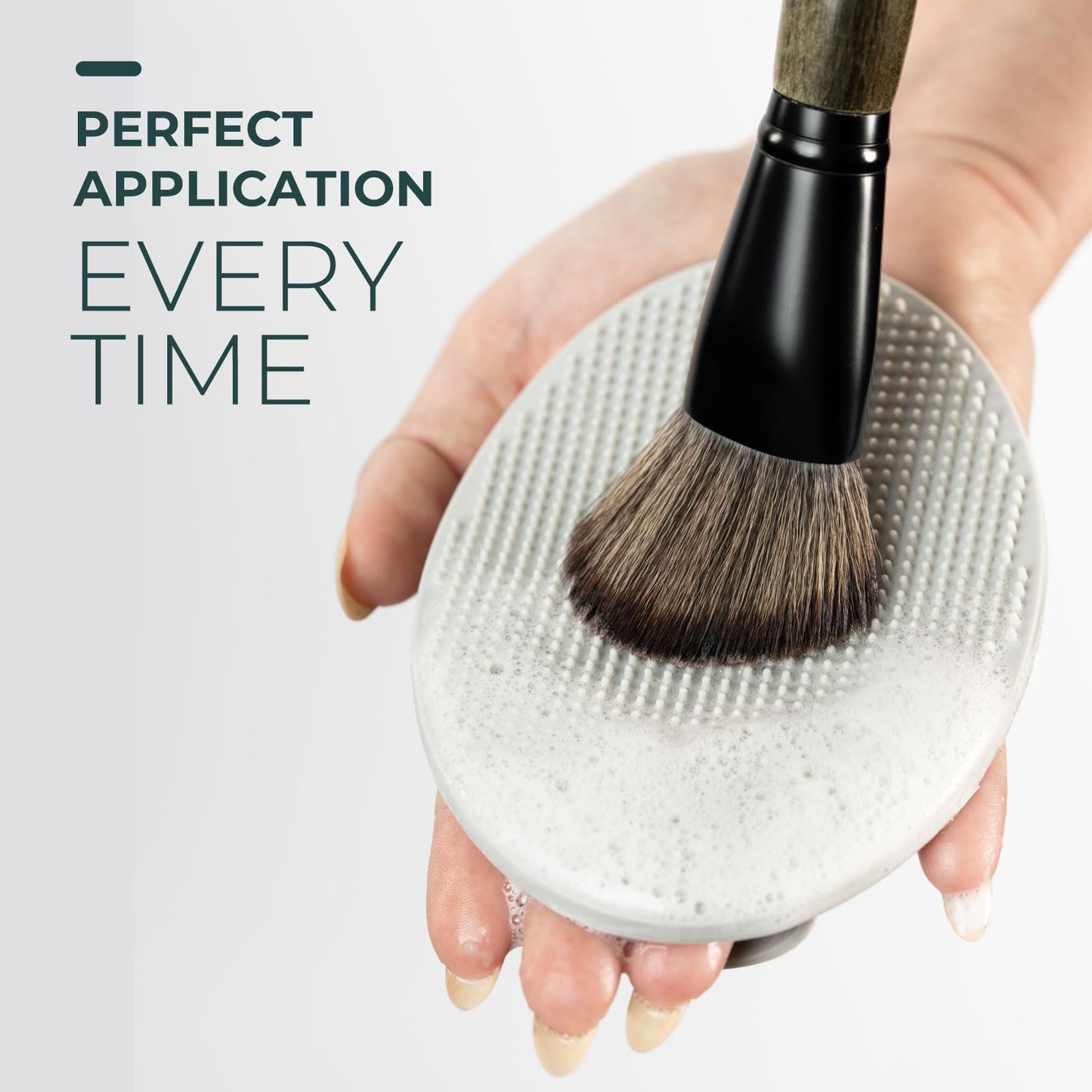Rose and Ben Beauty Everyday Brush Cleaner | Fragrance-Free Gel Formula | Gentle and Nourishing with Avocado Oil & Aloe Vera | Professional Makeup Brush Cleanser | Vegan, Cruelty-Free