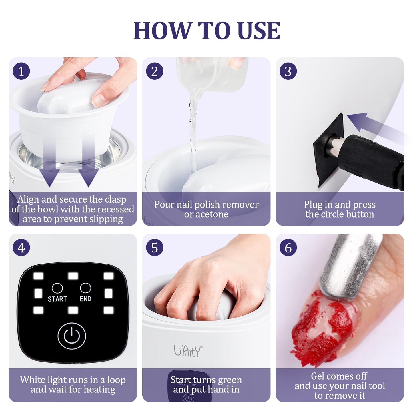 Nail Soaking Bowl Electric Manicure Nail Bowl Nail Polish Remover Machine