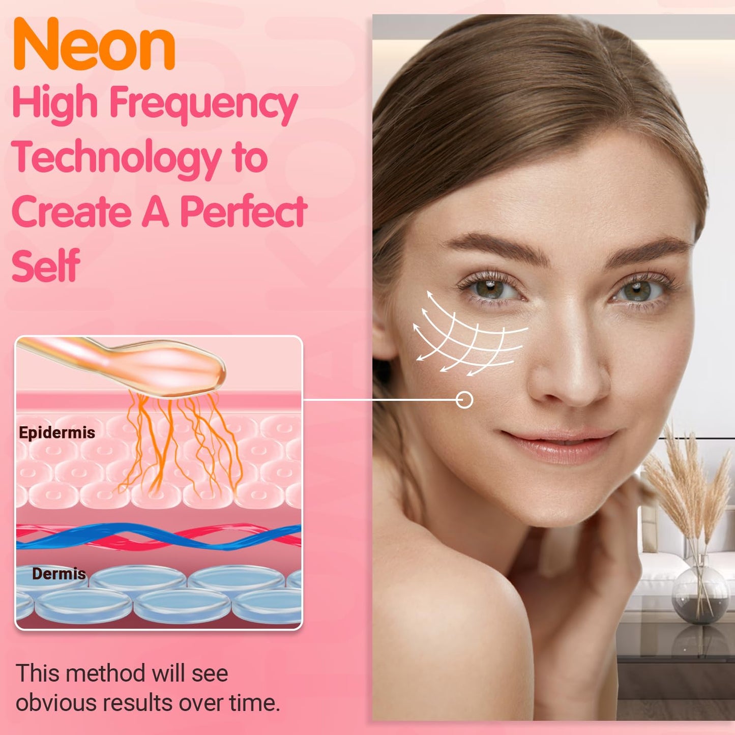 TUMAKOU Portable High Frequency Facial Machine - Orange