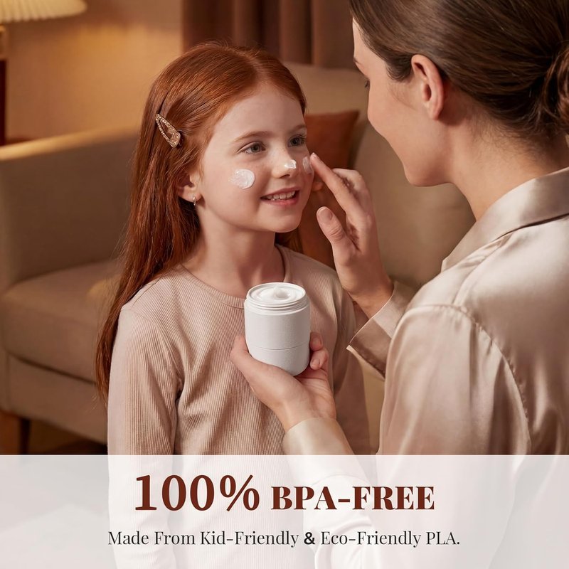 Travel Toiletry Containers - Ultra Leakproof TSA-Approved Jars | 3 Pack 2oz Beige with Magnetic Labels