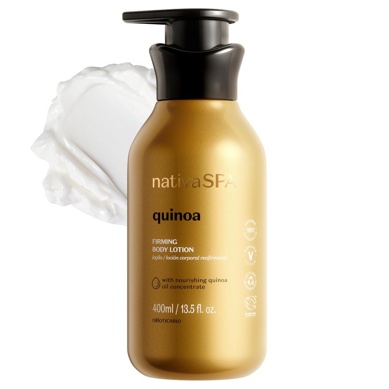 Nativa SPA by O Boticario Quinoa Hydrating Body Lotion, Fragranced Skin Moisturizer with Purified Quinoa Drops, 13.5 Ounce