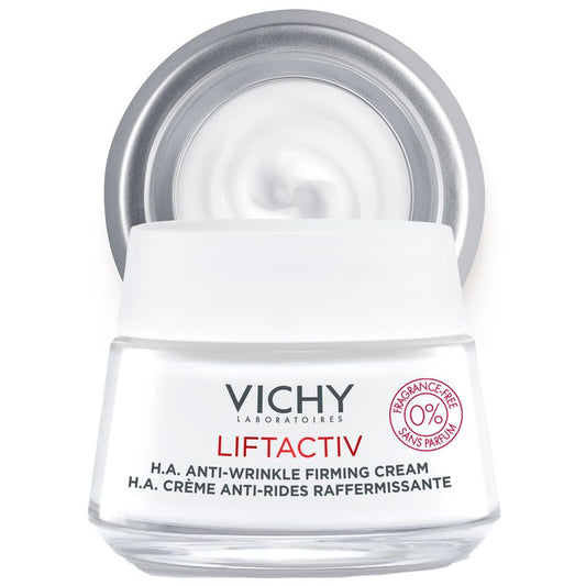 Vichy LiftActiv H.A. Anti-Wrinkle Firming Cream, Anti Aging Face Cream With Vitamin C & Hyaluronic Acid, Smoothing & Firming For Wrinkles, Visibly Plumps Skin & Improves Radiance