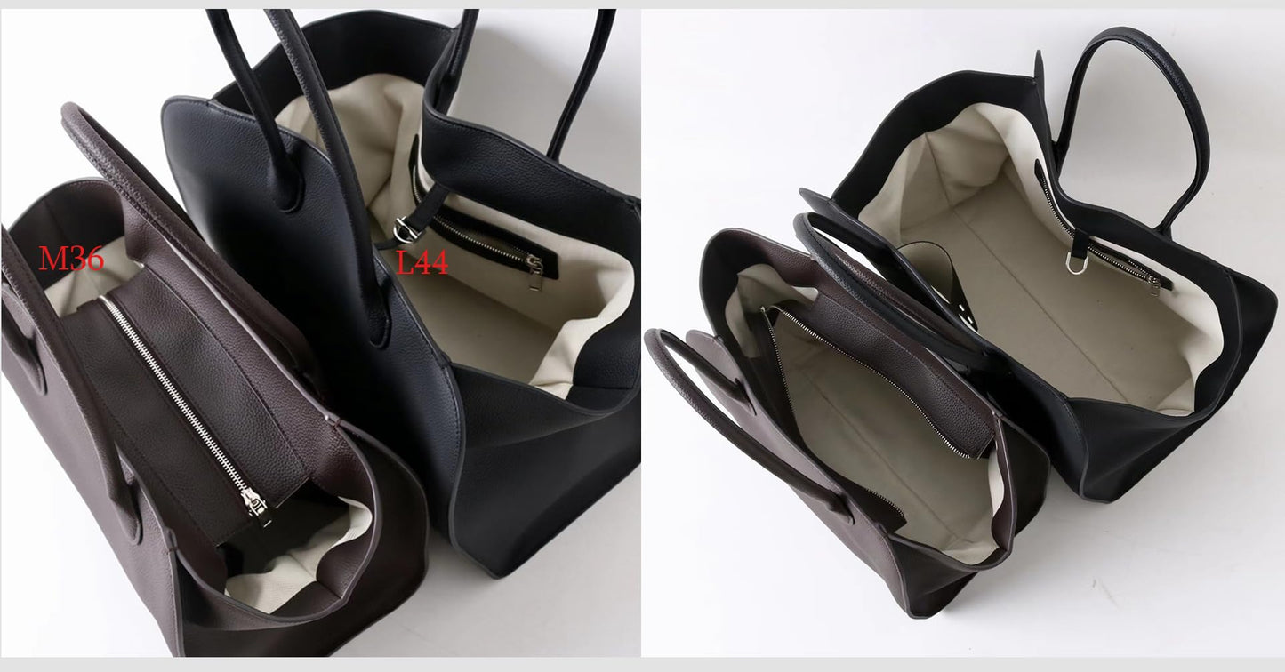 Full Grain Leather Handcrafted Tote Bag Large Capacity, for Pets Outdoors, Designer Bag MAR17 NO LOGO Open Top Annual New
