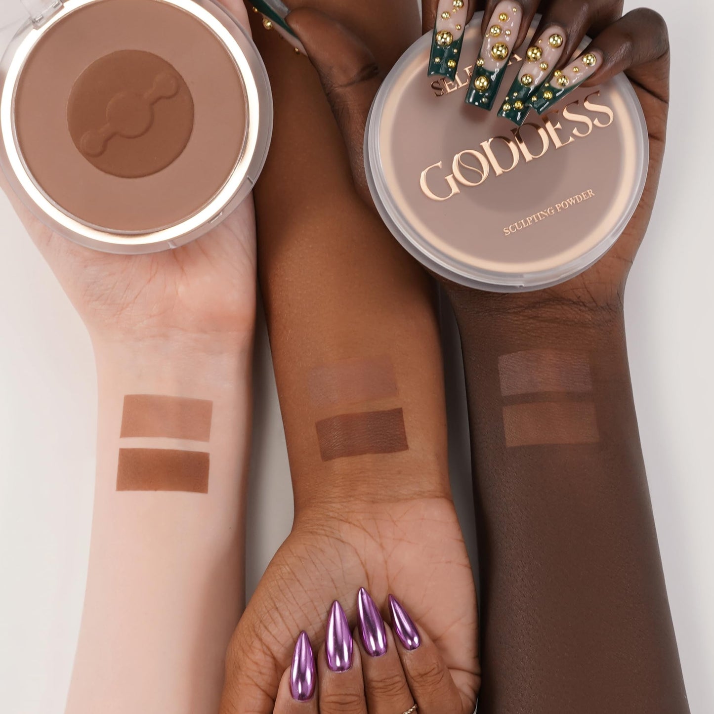 SELESTIA BEAUTY Goddess Contour Powder – Matte Sculpting Contour Makeup – Easy-to-Blend, Suitable for Various Skin Tones, 0.53 oz