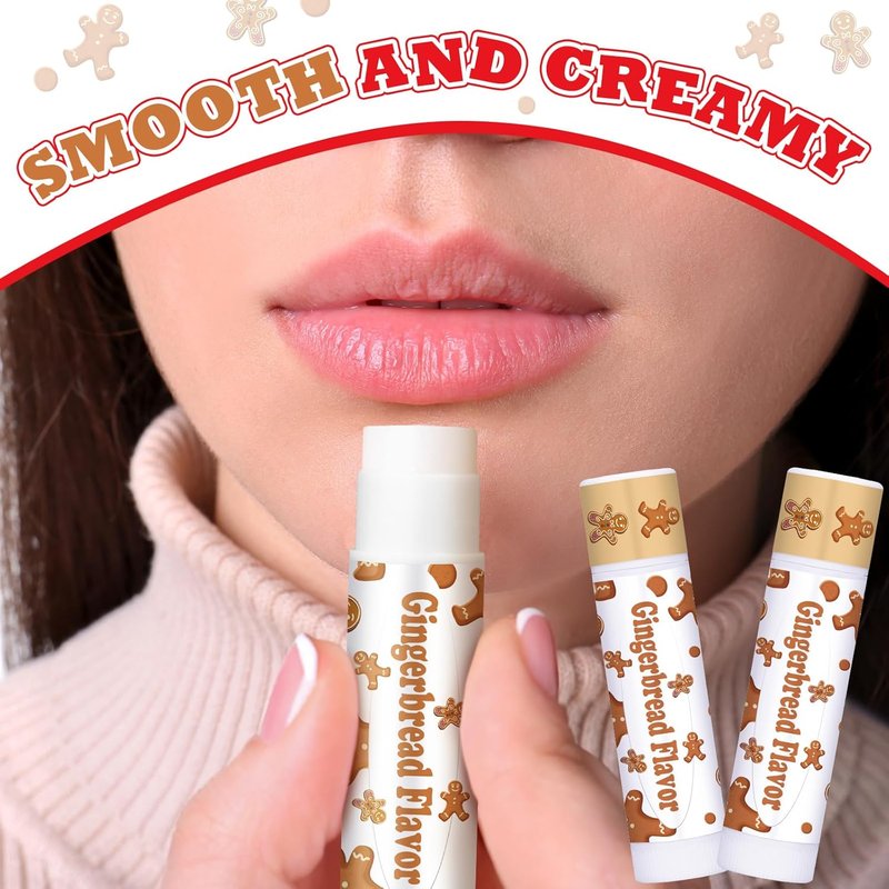 Gingerbread Flavor Lip Balm Set - 25 Pack Holiday Gifts | Perfect for Stocking Stuffers & Appreciation