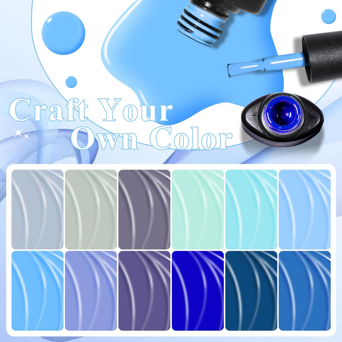 MEET ACROSS 18pcs Gel Nail Polish Set Soak Off UV LED Lamp Gel Nail Polish Kit (SET-3, 18pcs)