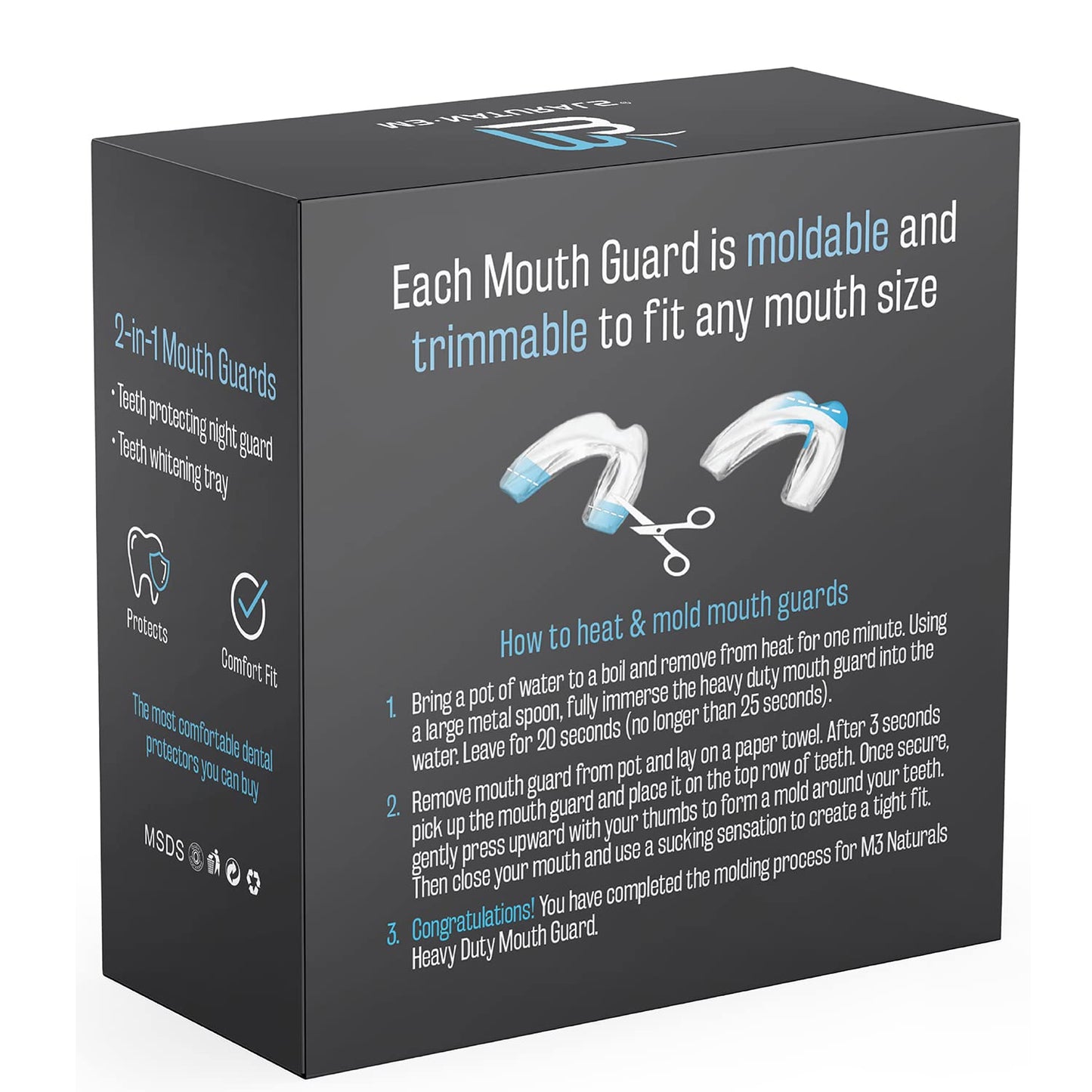 Retainer Cleaner Tablets 120 and Mouth Guard Bundle by M3