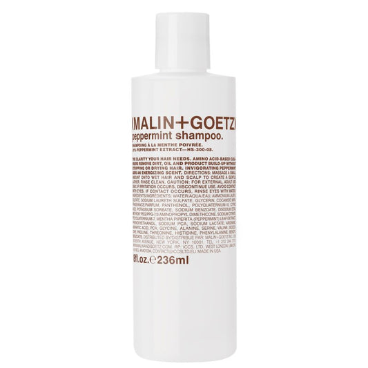 MALIN+GOETZ Shampoo Clarifying Peppermint | Daily Cleanser with Amino Acids | Vegan, Sulfate-Free & Unisex (8 Fl Oz)