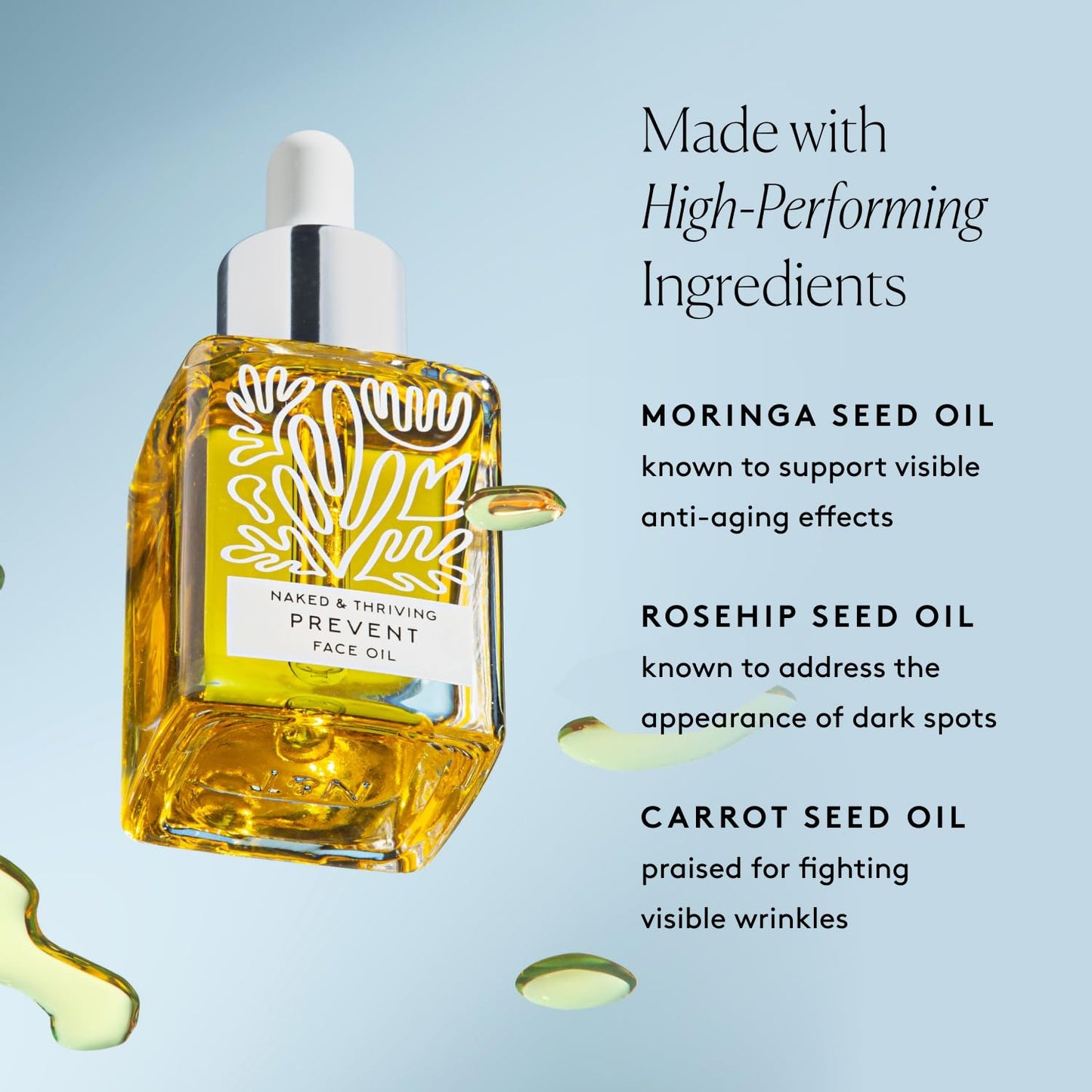 Naked & Thriving Anti-Aging Facial Oil - Vegan, Naturally-Derived Skin Care | 1.18 oz (35 mL)