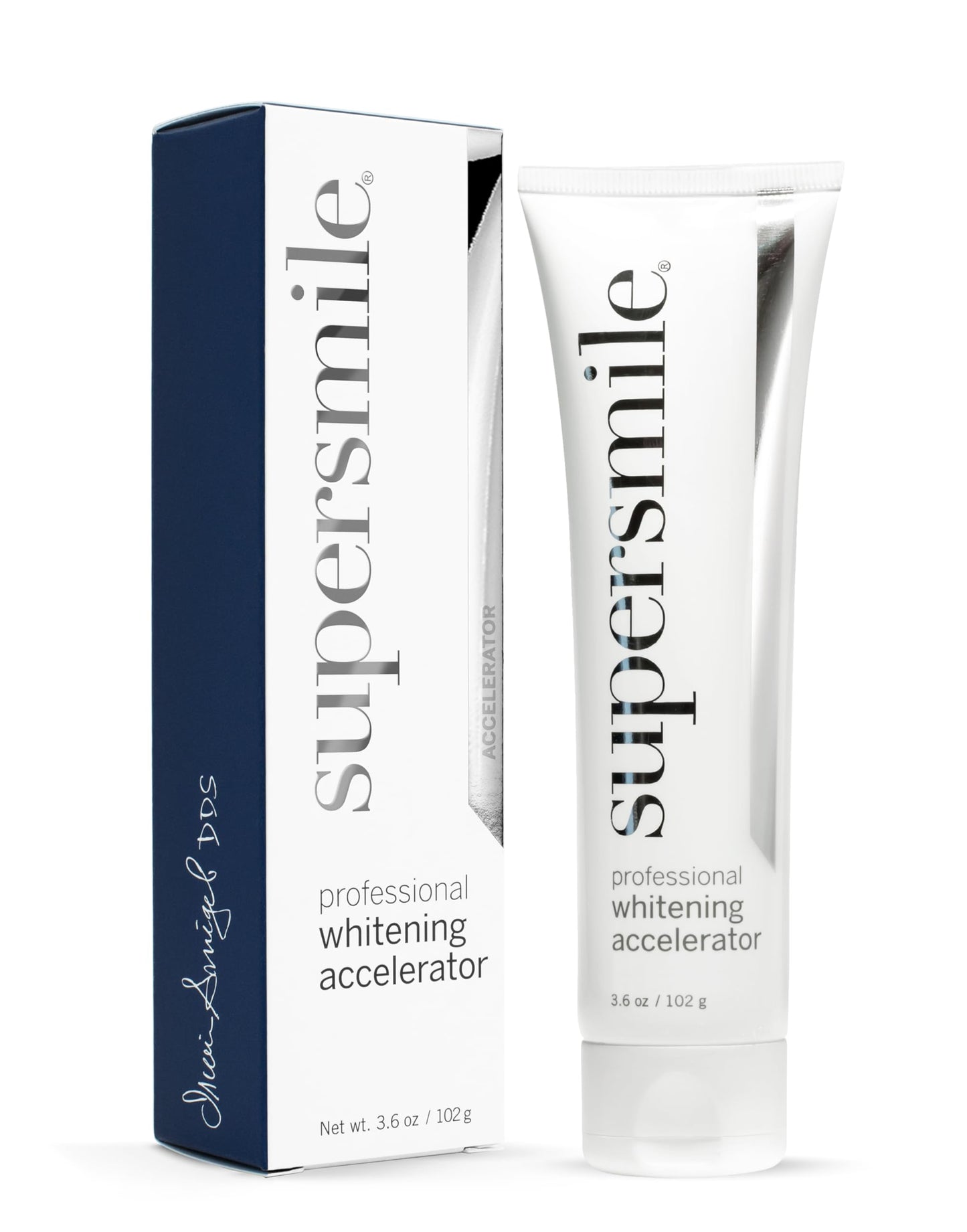 Supersmile Professional Whitening Accelerator - Powerful Whitening without Sensitivity - Safe and Effective on Dental Restorations (3.6 Oz)