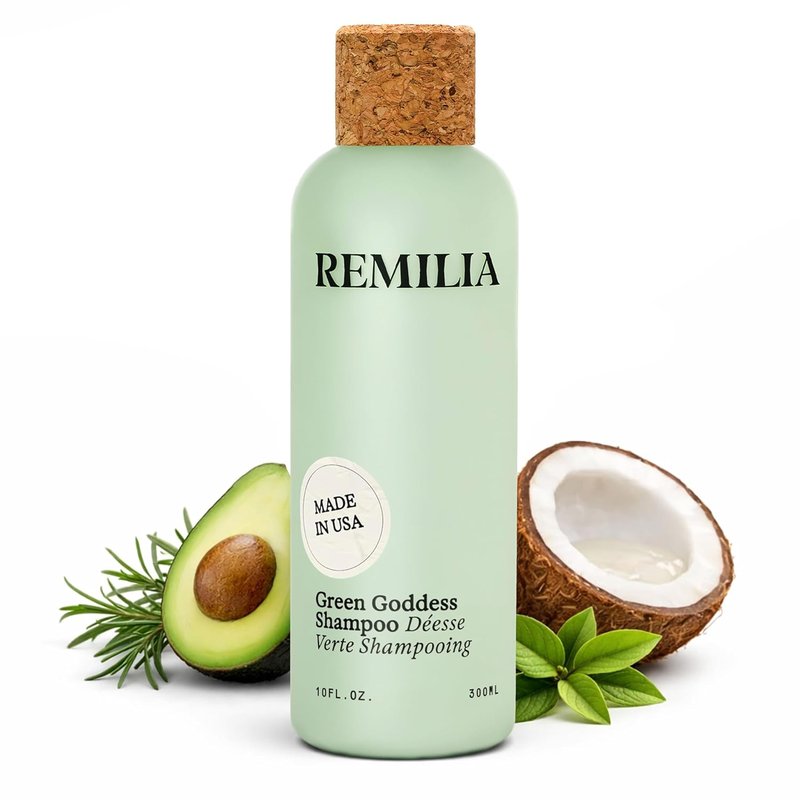 Green Goddess Shampoo - Rosemary Oil & Green Tea Daily Hair Care Formula | Vegan, 300 ml (10 fl oz)